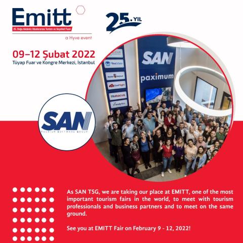 SAN TOURISM SOFTWARE GROUP, EMITT 2022'de yerini alıyor