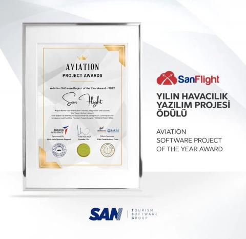 SanFlight Yılın Havacılık Yazılım Projesi Ödülü'nün Sahibi Oldu!